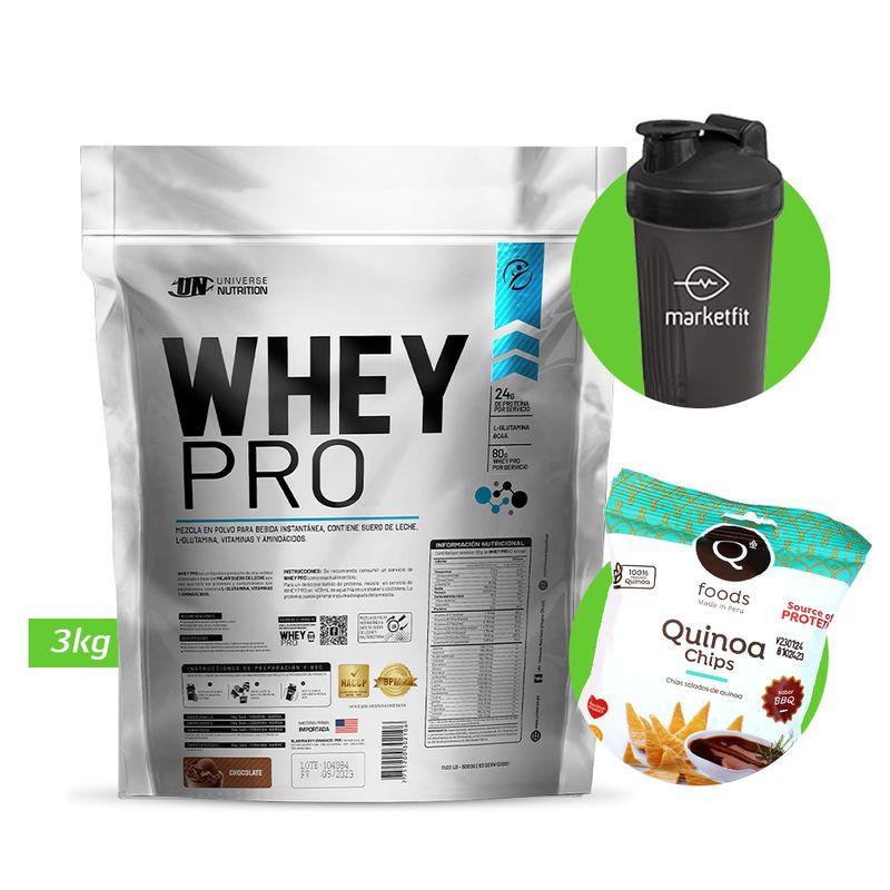 UNIVERSE NUTRITION - WHEY PRO 3KG PROTEÍNA UN CHOCOLATE + REGALOS
