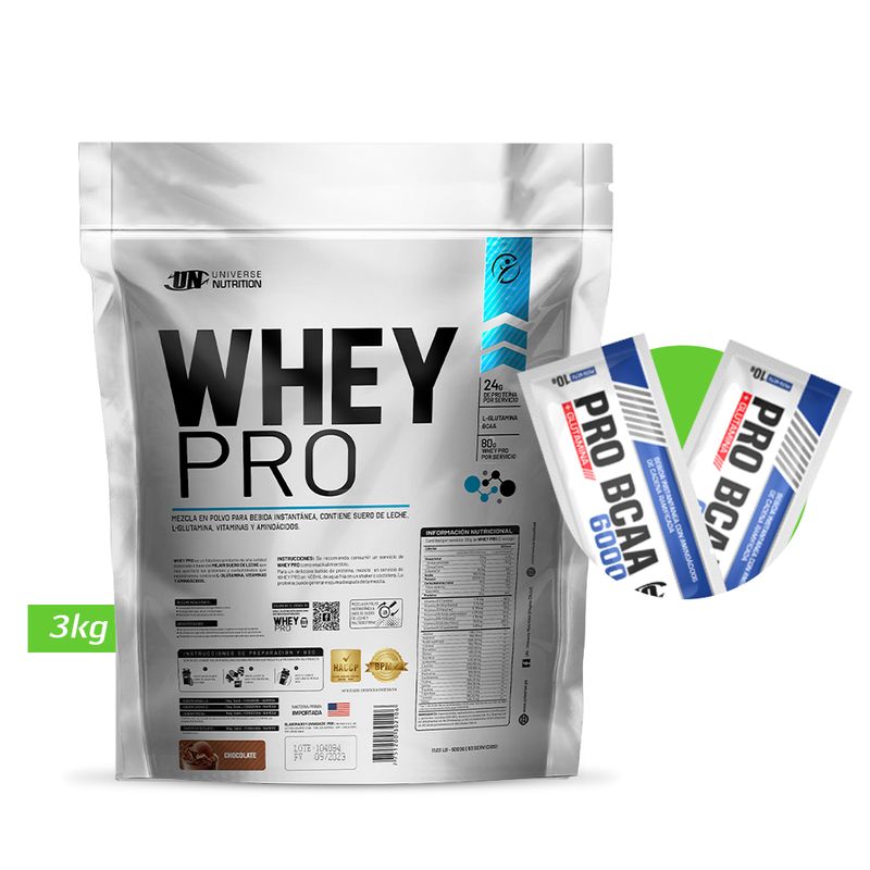 UNIVERSE NUTRITION - WHEY PRO 3KG PROTEÍNA UN CHOCOLATE + REGALOS