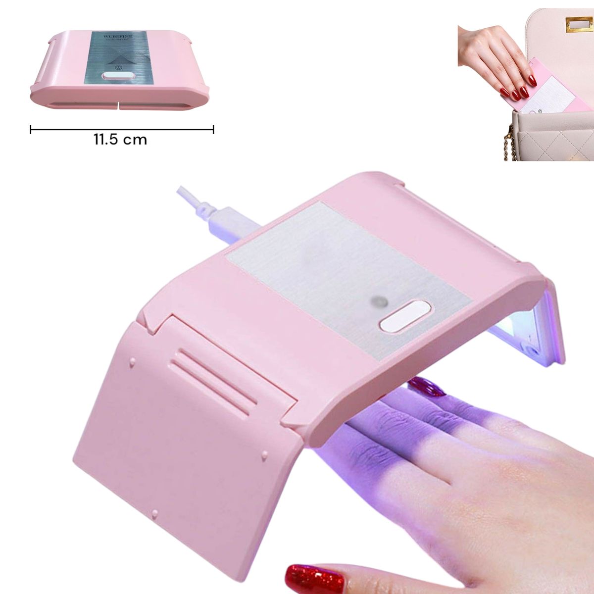 GENERICO - MINI LAMPARA DE UÑAS LED UV PORTÁTIL Y PLEGABLE