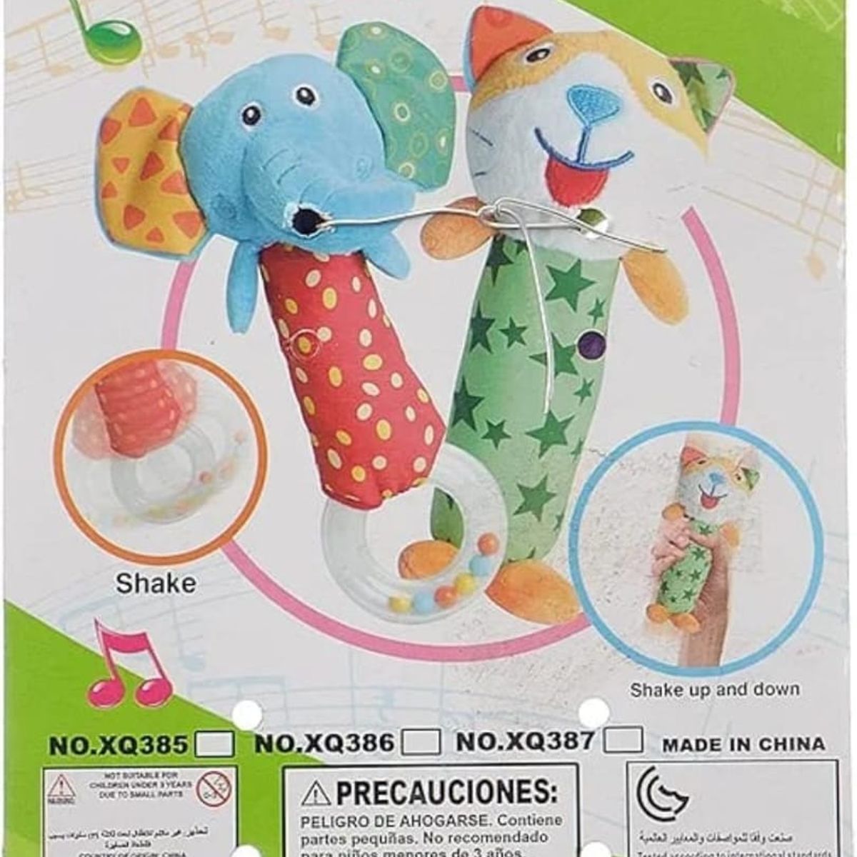 GENERICO - Sonaja Sensorial de tela con sonido