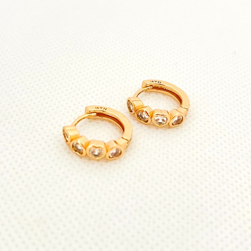 GENERICO - Argollas Acero Corazones 1.5 cm Diámetro