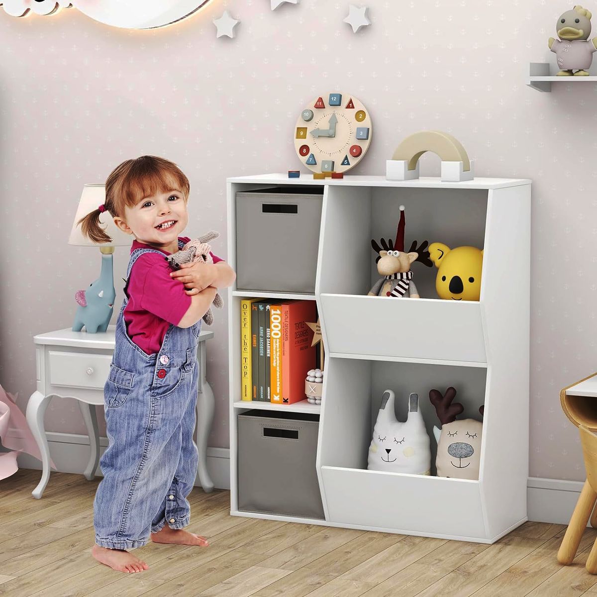 GENERICO - Juguetero Organizador Infantil Omari Blanco Amore Home