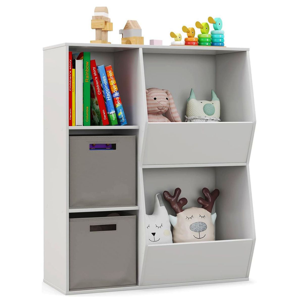 GENERICO - Juguetero Organizador Infantil Omari Blanco Amore Home