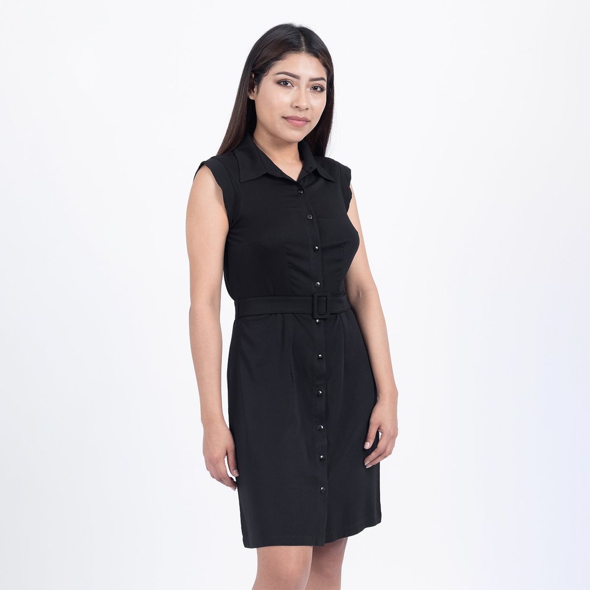 MOCALY - Vestido Casual de Mujer en Chalis Licrado
