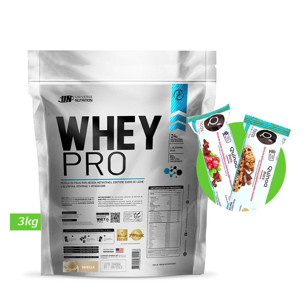 UNIVERSE NUTRITION - WHEY PRO 3KG PROTEÍNA UN VAINILLA + REGALOS