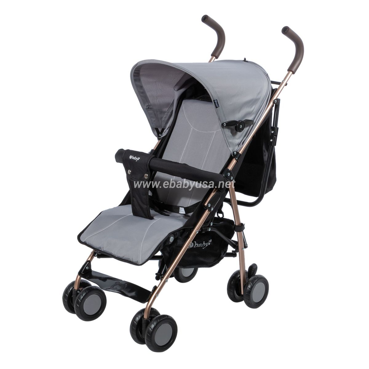 EBABY - Coche Bastón  Reclinable E baby Zazu EB217  Gris