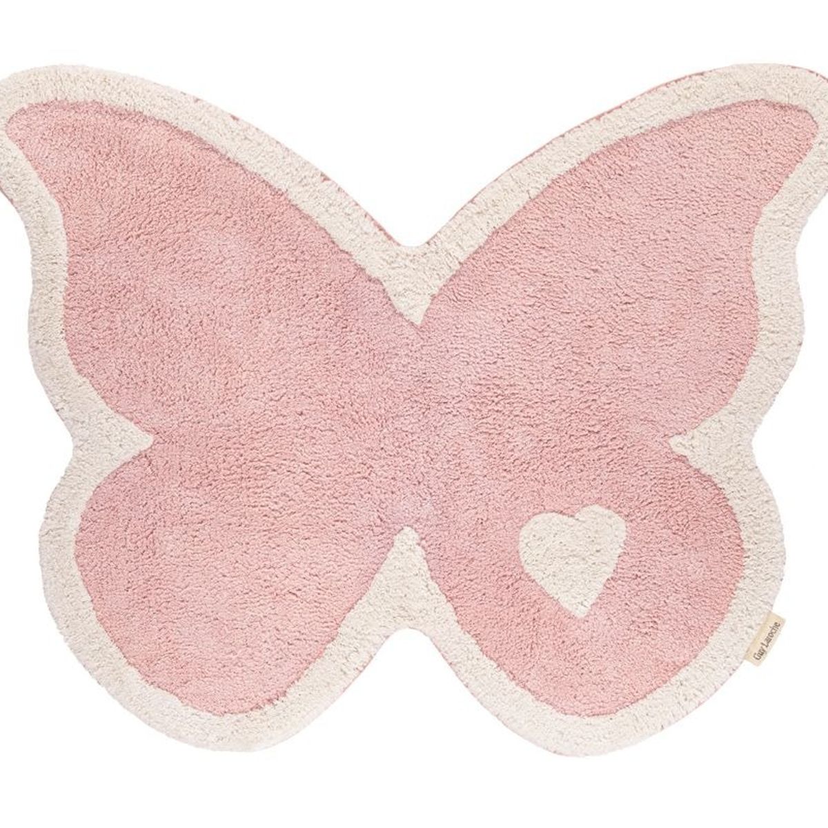 NATHAN - Alfombra Infantil de Algodón Mariposa Rosada 110x086