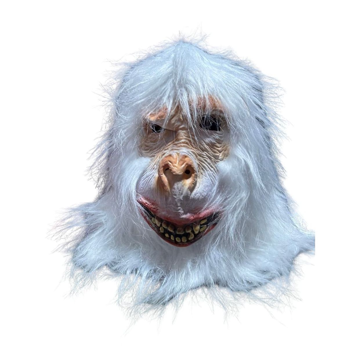 GENERICO - Máscara Gorila Blanco Látex Adulto Halloween
