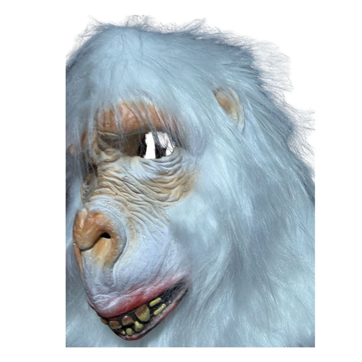 GENERICO - Máscara Gorila Blanco Látex Adulto Halloween