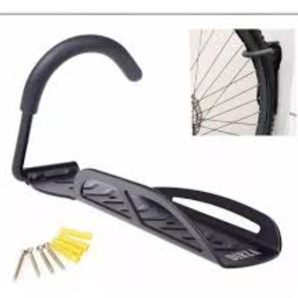 GENERICO - PAR DE RACK DE METAL PARA PARED PARA BICICLETA