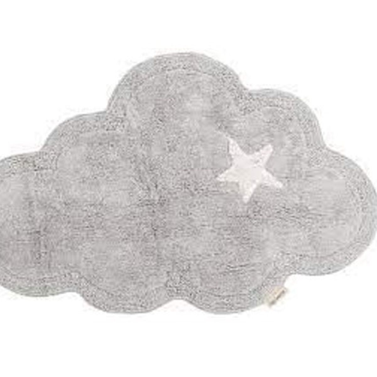 NATHAN - Alfombra Infantil de Algodón Nube Gris 120x080