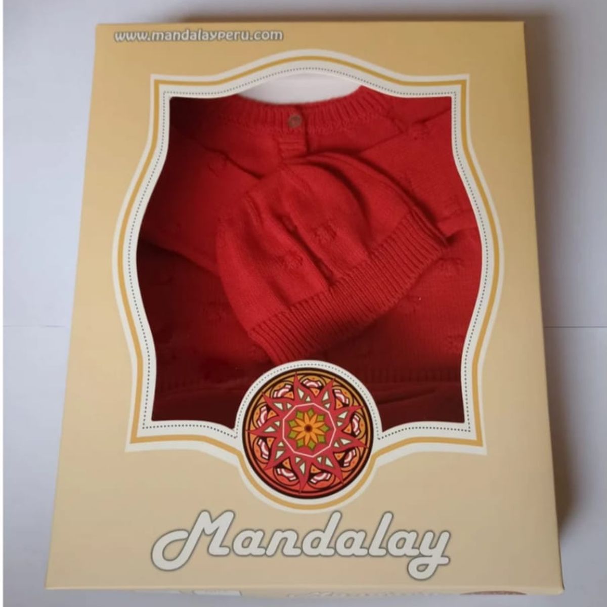 GENERICO - Conjunto Bebe Rojo 2 piezas Chaqueta + Pantalon + Caja