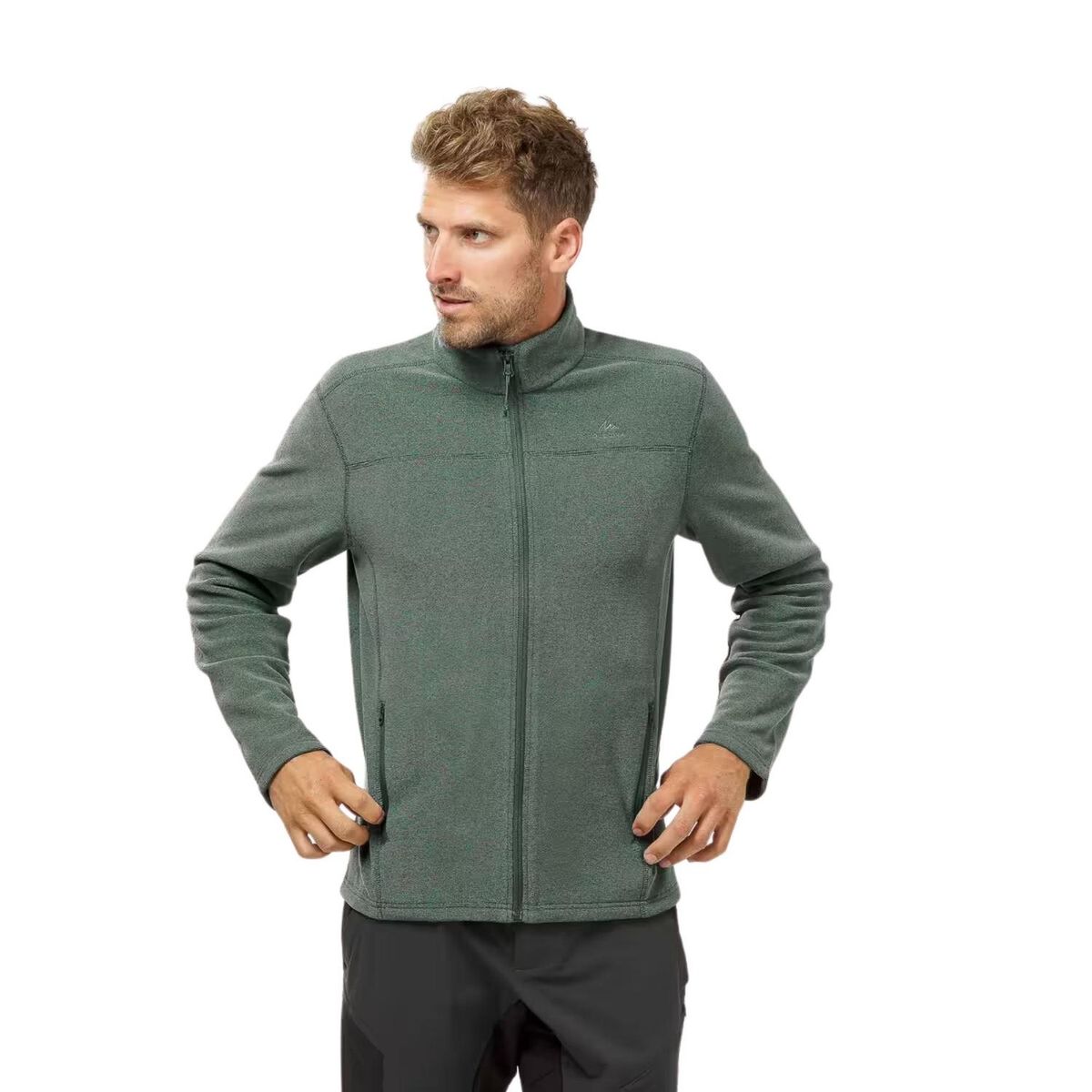 QUECHUA - Casaca Polar de montaña y trekking Hombre Quechua MH120 - Verde