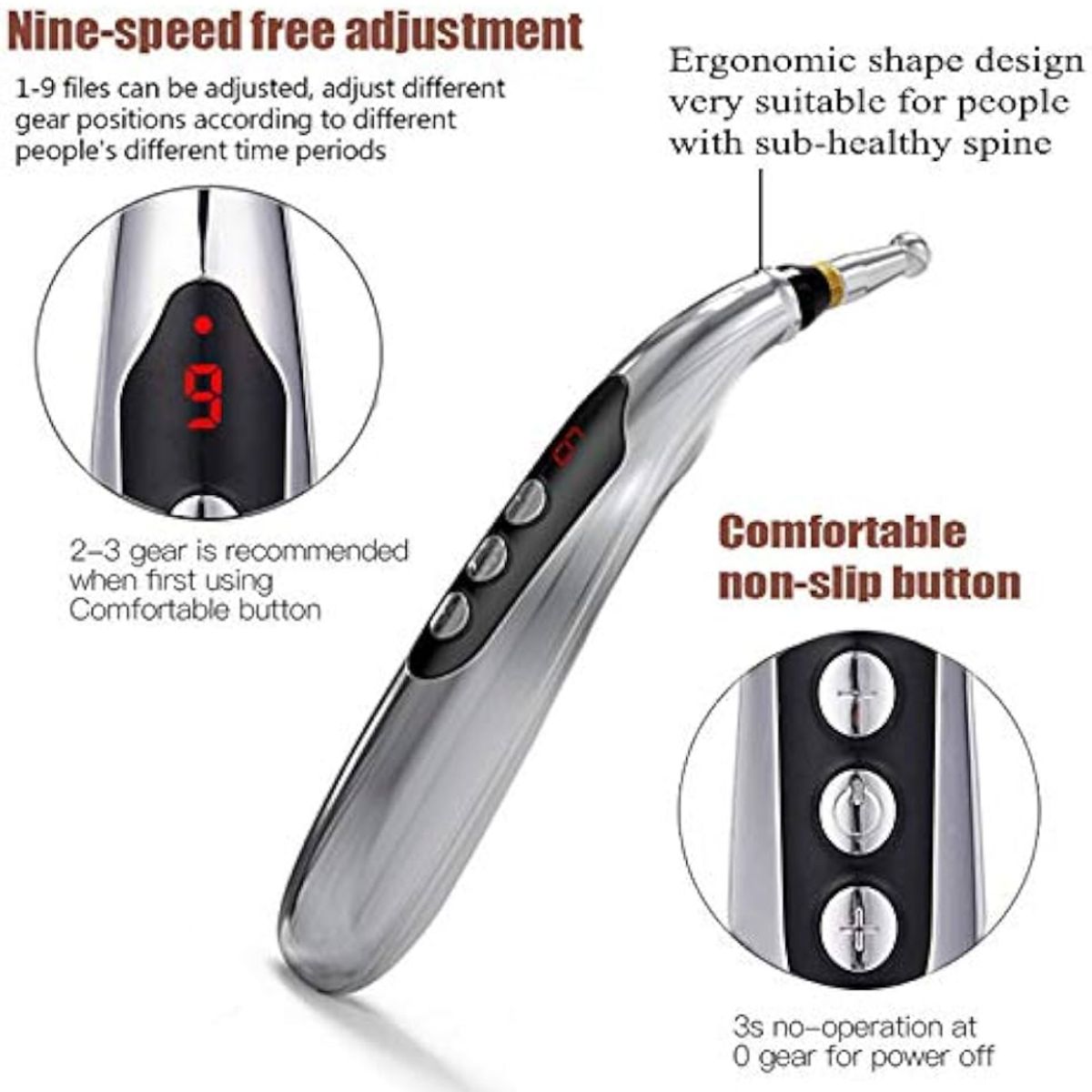 GENERICO - Masajeador de Lapiz  Acupuntadora - Recargable