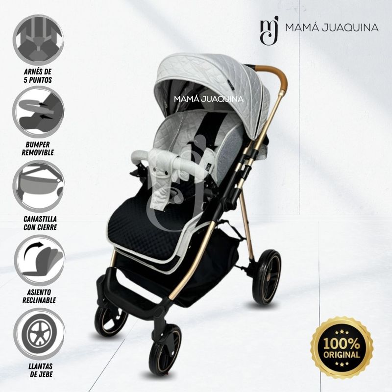 BABY - Coche Cuna de Lujo «CHAHAN» Edición Limitada Gray