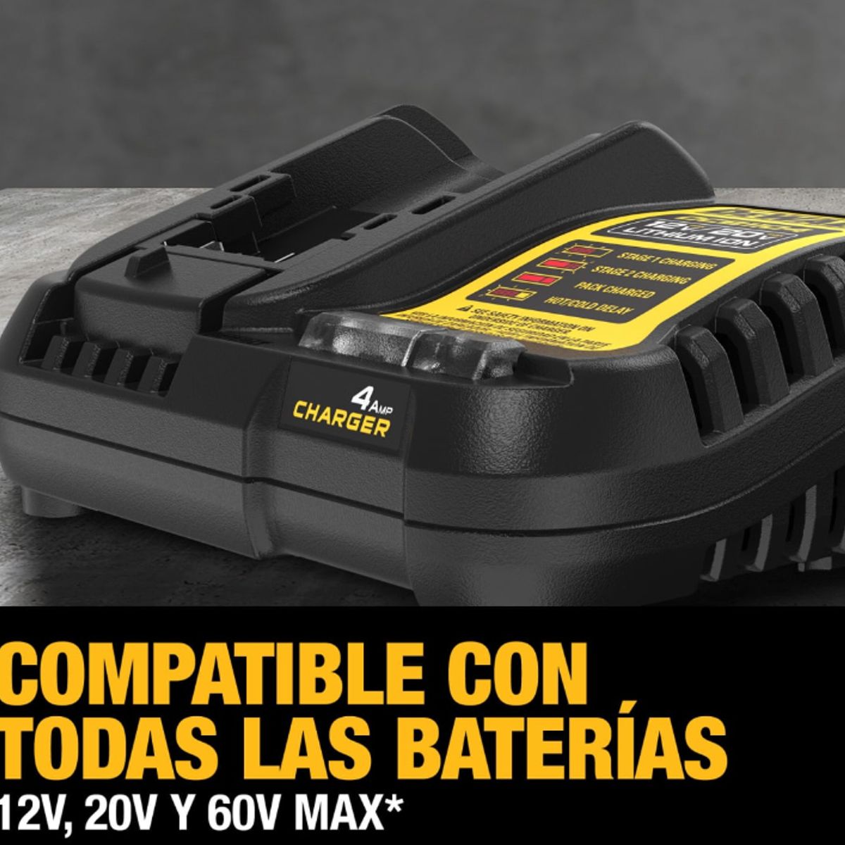 DEWALT - Cargador de Batería Ion de Litio 12V  20V Dewalt DCB1104-B2
