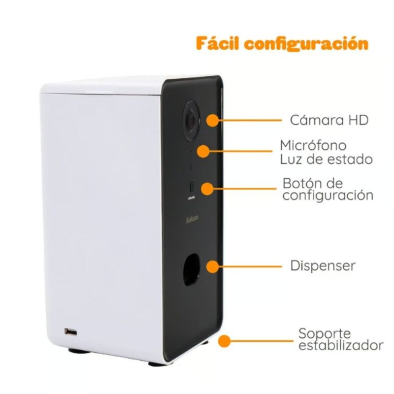 GENERICO - Kulcan Camara Smart Con Dispensador de Comida