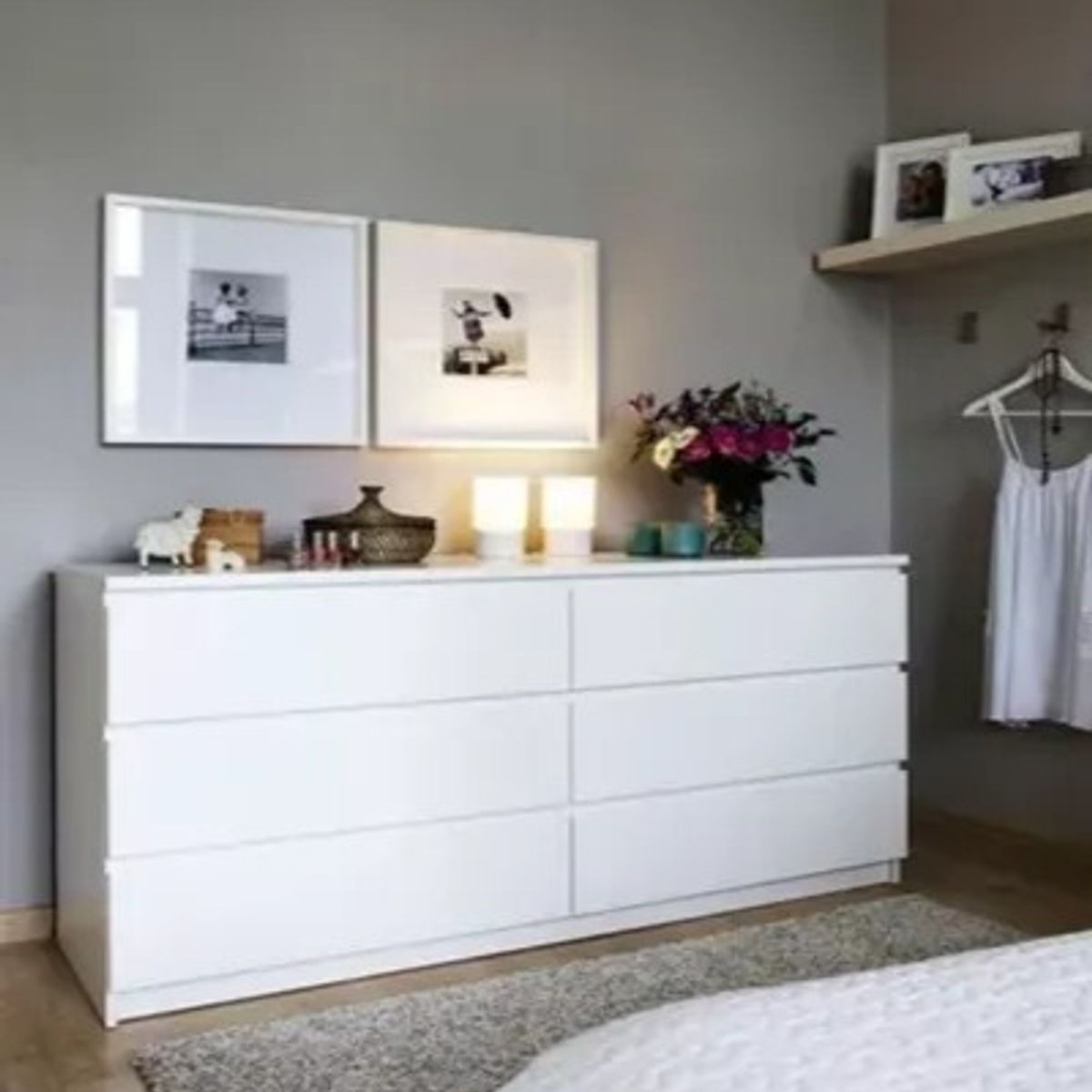 GENERICO - COMODA DE MELAMINE MODERNA BLANCA-