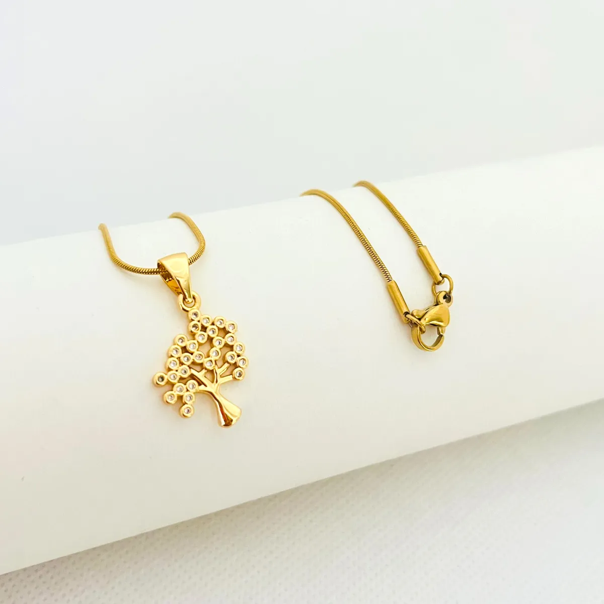 GENERICO - Collar de Acero Árbol de la Vida 43 cm