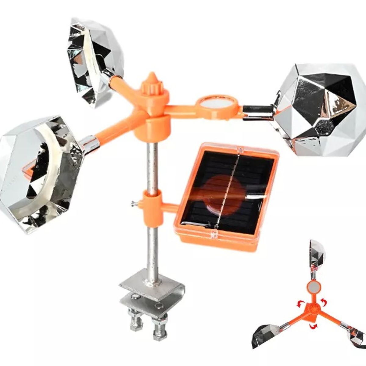 GENERICO - REPELENTE DE PÁJAROS CON PANEL SOLAR ALTO VOLUMEN 360º