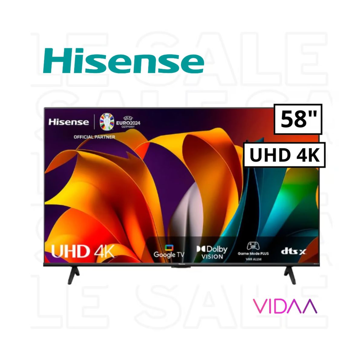 HISENSE - TELEVISOR HISENSE 58 SMART TV VIDAA 4K UHD 58A6N - NEGRO