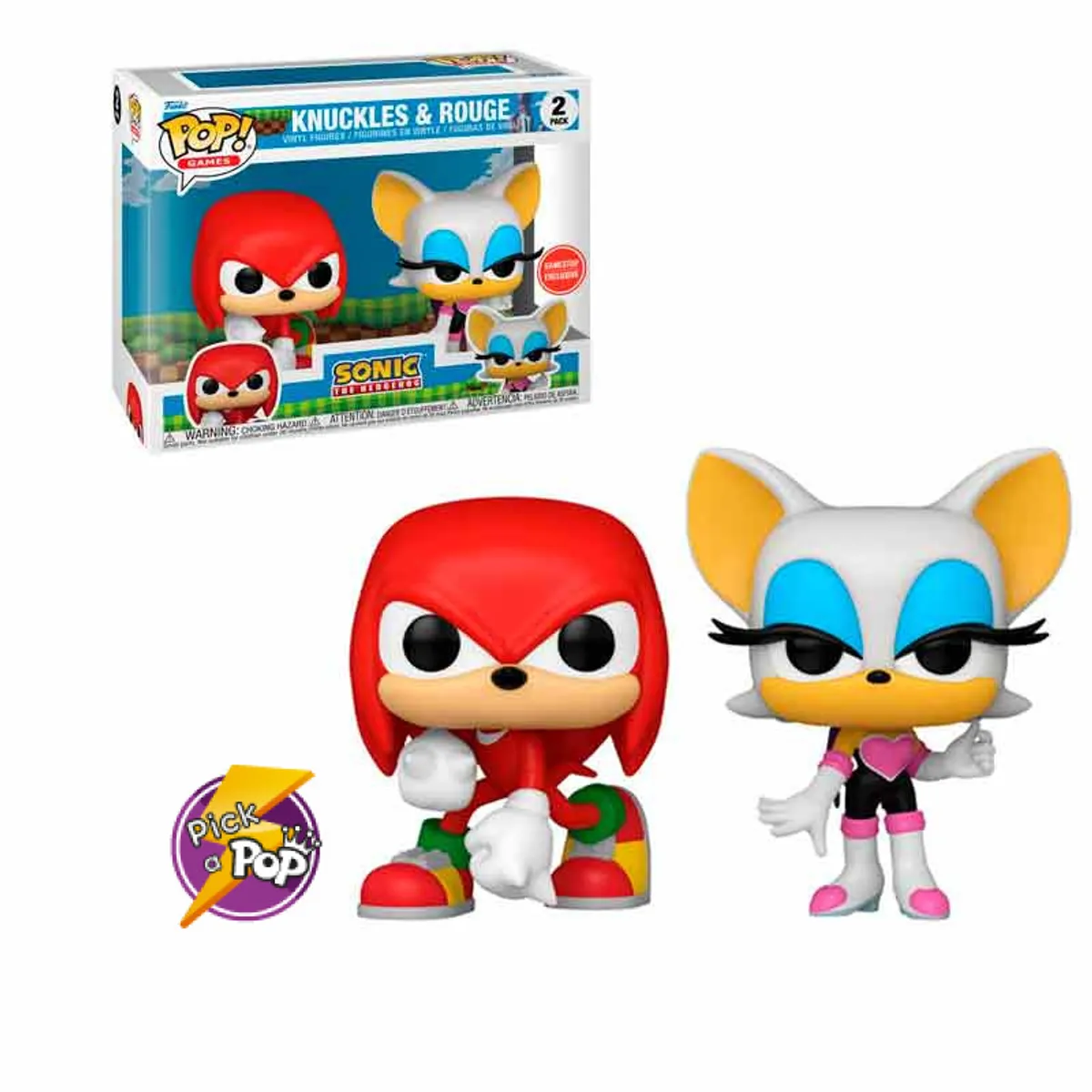 FUNKO - SONIC KNUCKLES Y ROUGE 2 PACK EXCLUSIVO