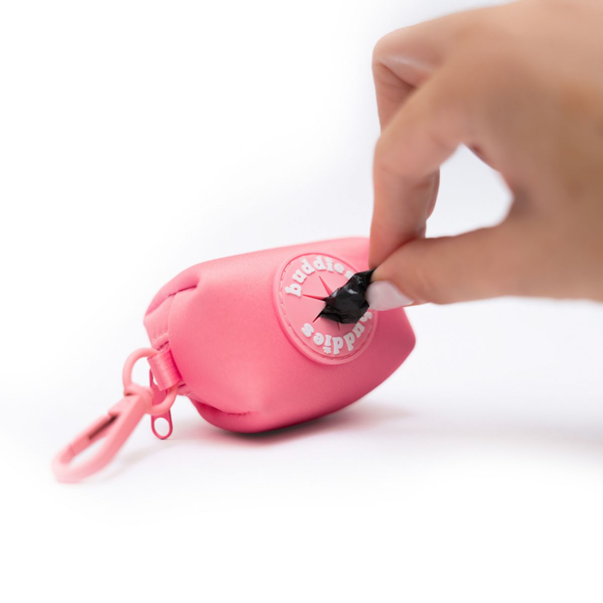 BUDDIES - Dispensador de bolsa para desechos mascotas Rosado
