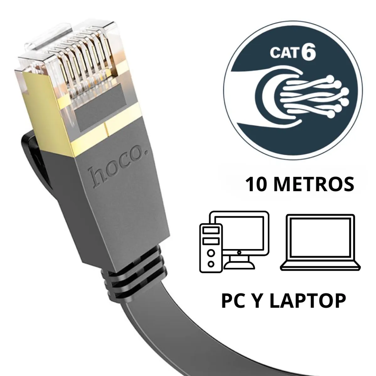 HOCO - Cable De Red Internet Cat 6e Hoco US07 Ethernet RJ45 10 Metros