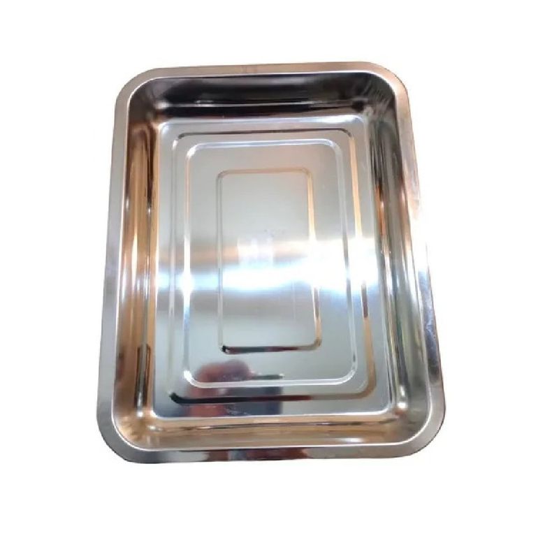 OTTOWARE - Set de 3 bandejas de Acero