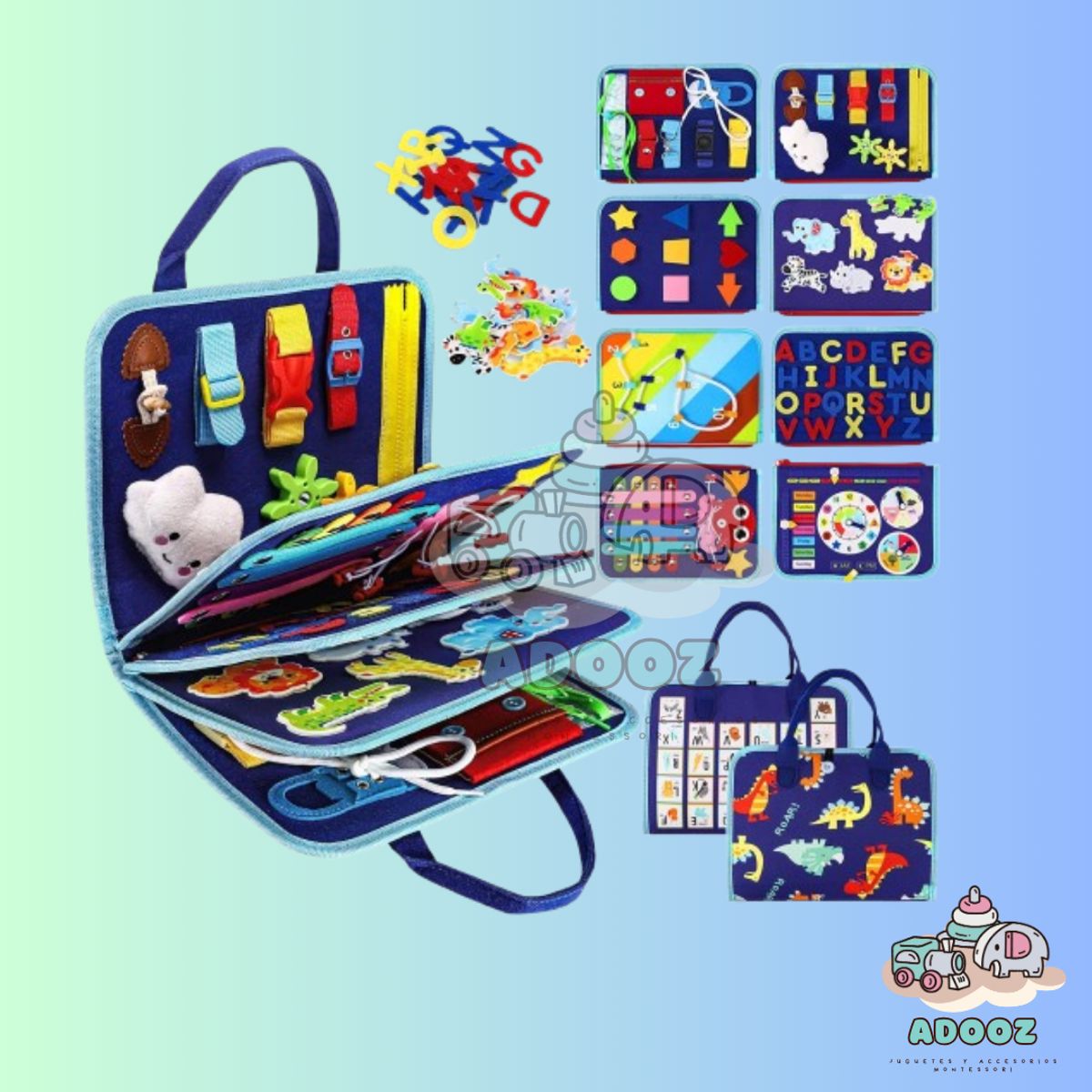 GENERICO - Tablero Sensorial Montessori para Niños de 2 a 4 Años