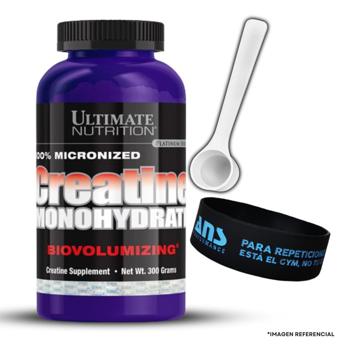 ULTIMATE NUTRITION - Creatina Ultimate Nutrition 300 g - Creatina Monohidratada + scoop + pulsera