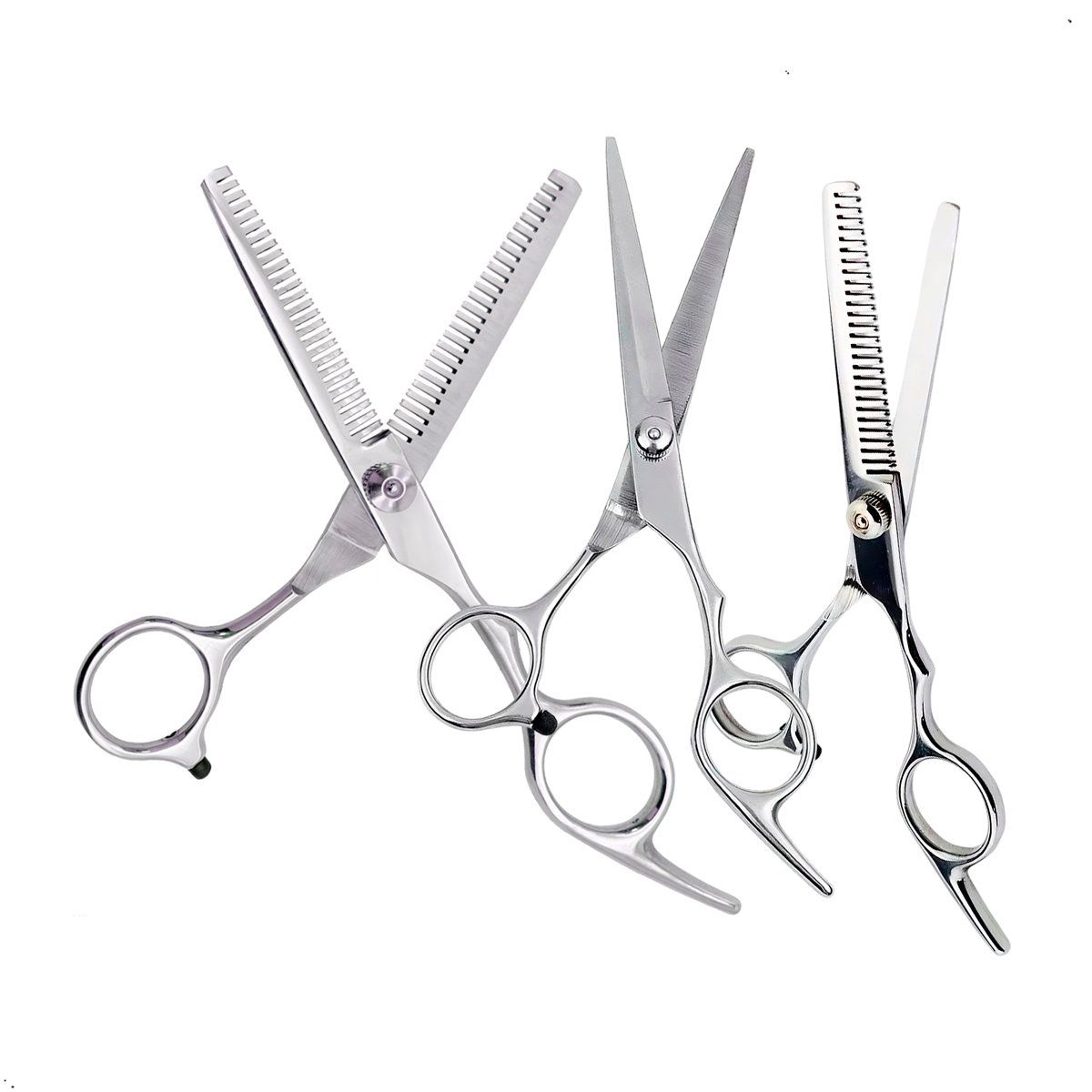 GENERICO - Combo Tijera de Corte Entresacar y Pulir Para Cabello