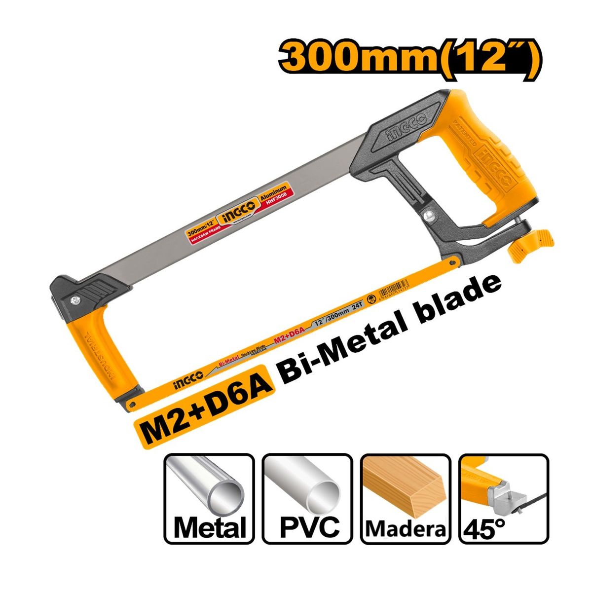 INGCO TOOLS - Arco de Sierra Profesional 12 INGCO HHF3008