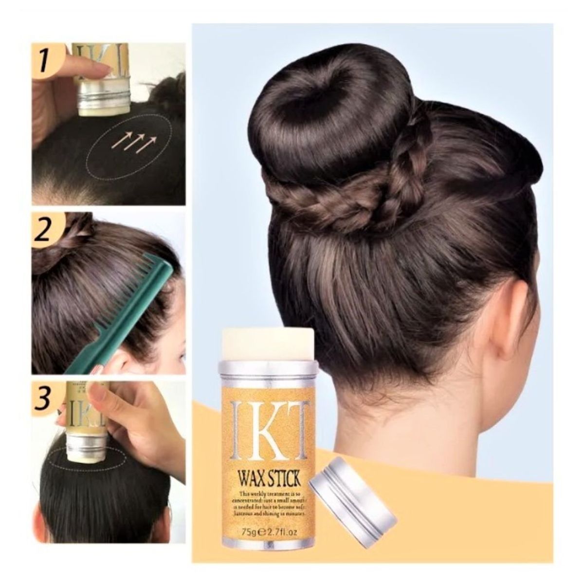 GENERICO - Barra de Cera para cabello - Eliminar el frizz