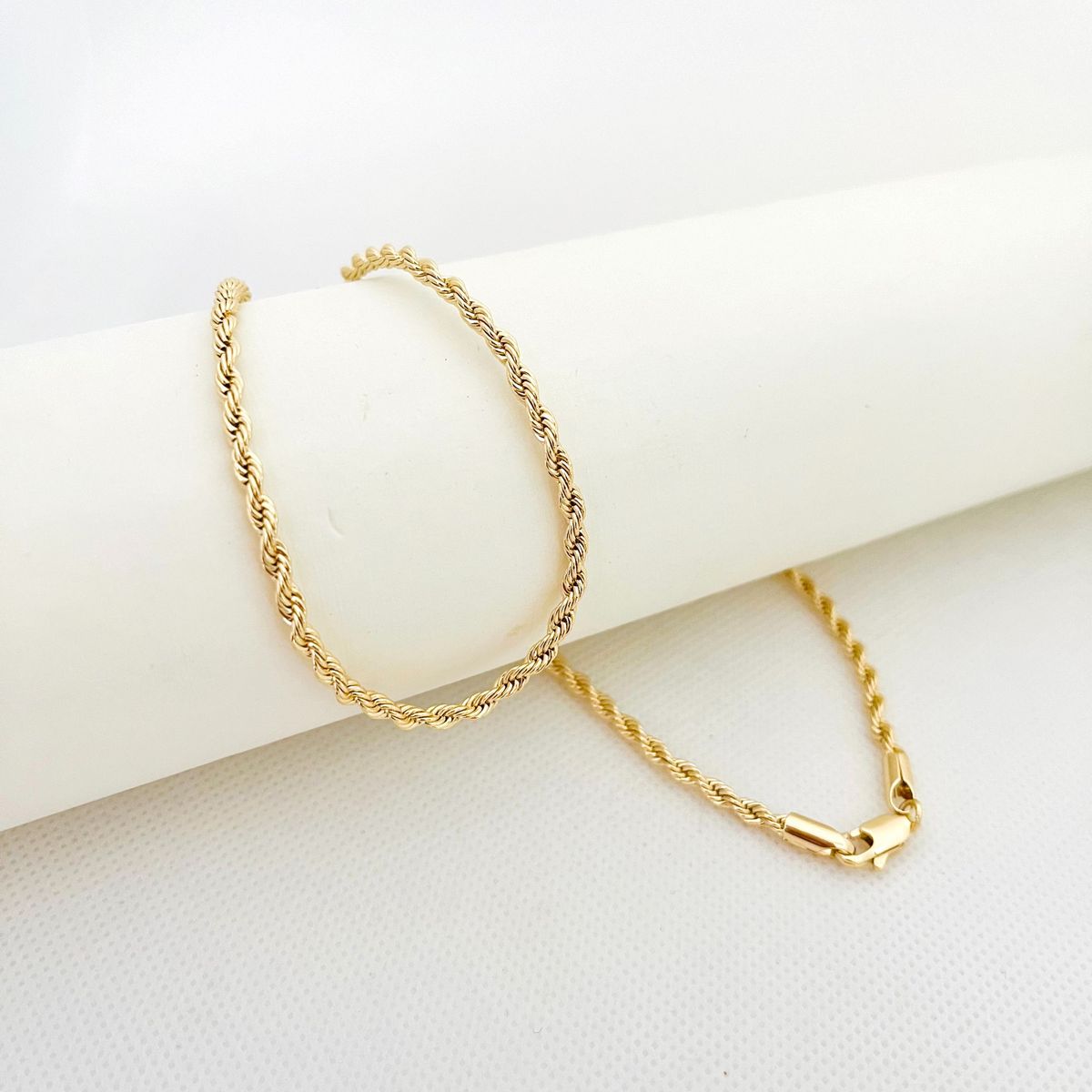 GENERICO - Collar de Acero Trenzado 45 cm