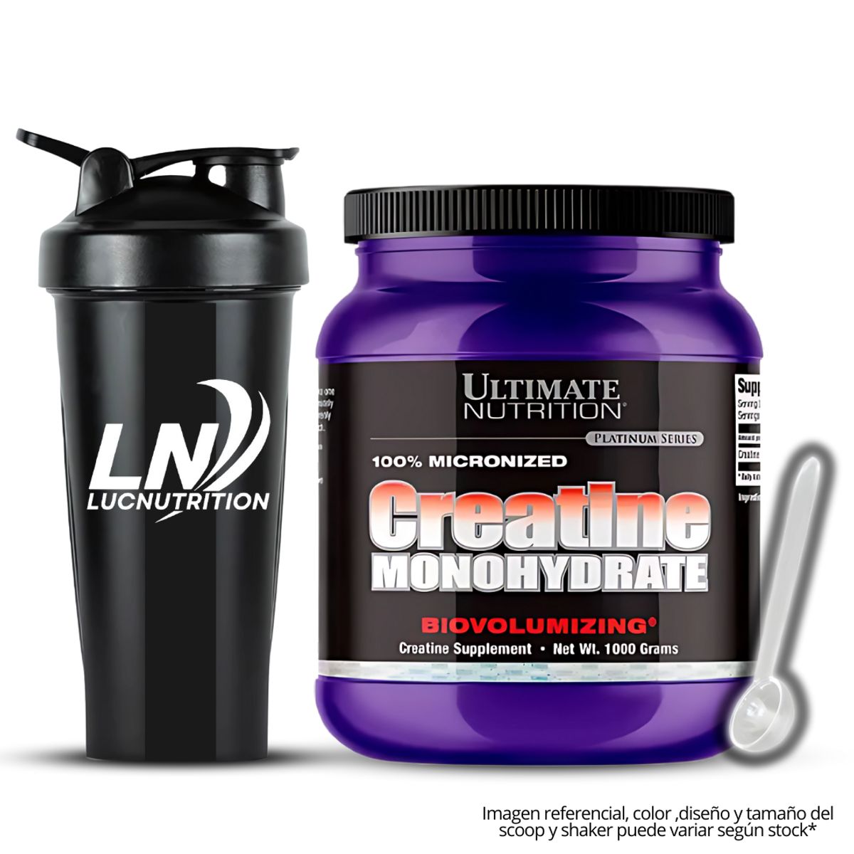 ULTIMATE NUTRITION - Creatina Ultimate Nutrition 1 kg - Creatina Monohidratada y Micronizada 200 Serv + shaker + scoop