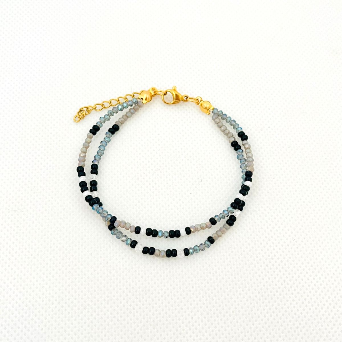 GENERICO - Pulsera de Muranos, Mostacillas y Acero Largo 20 cm