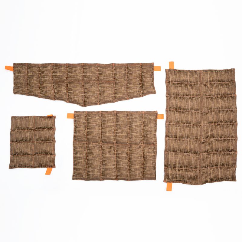 GENERICO - Compresa de Semilla 4 PZS  - Hierbas Aromáticas Color Marrón Mostaza