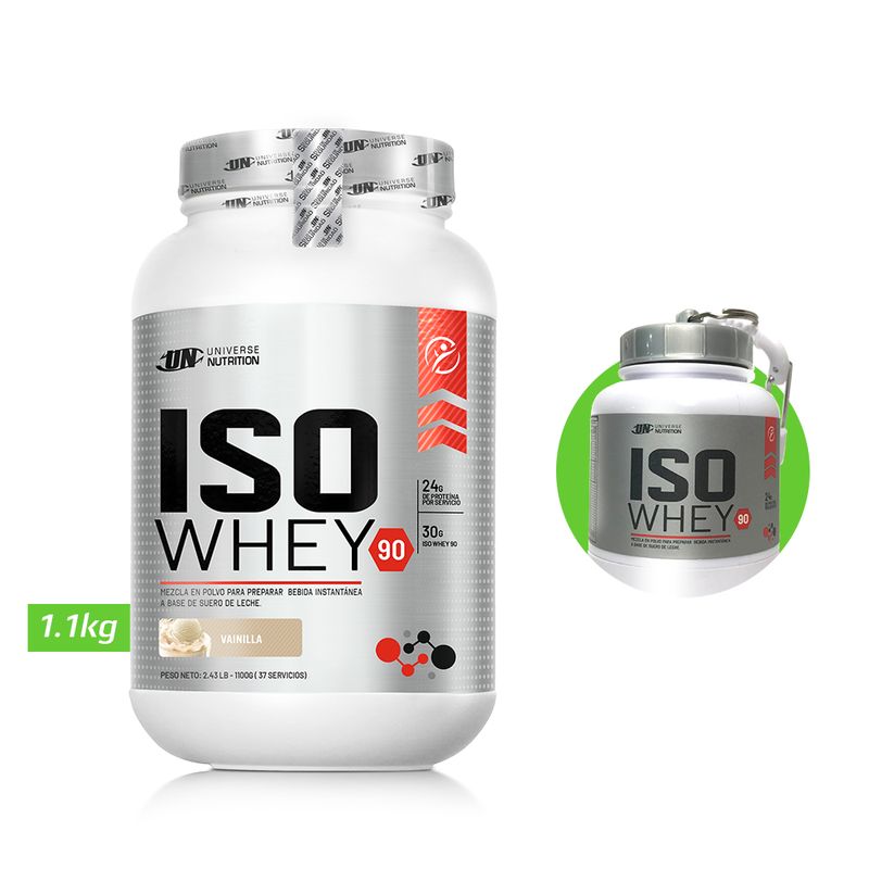 UNIVERSE NUTRITION - ISO WHEY 1,1 KG PROTEINA UN VAINILLA + REGALOS