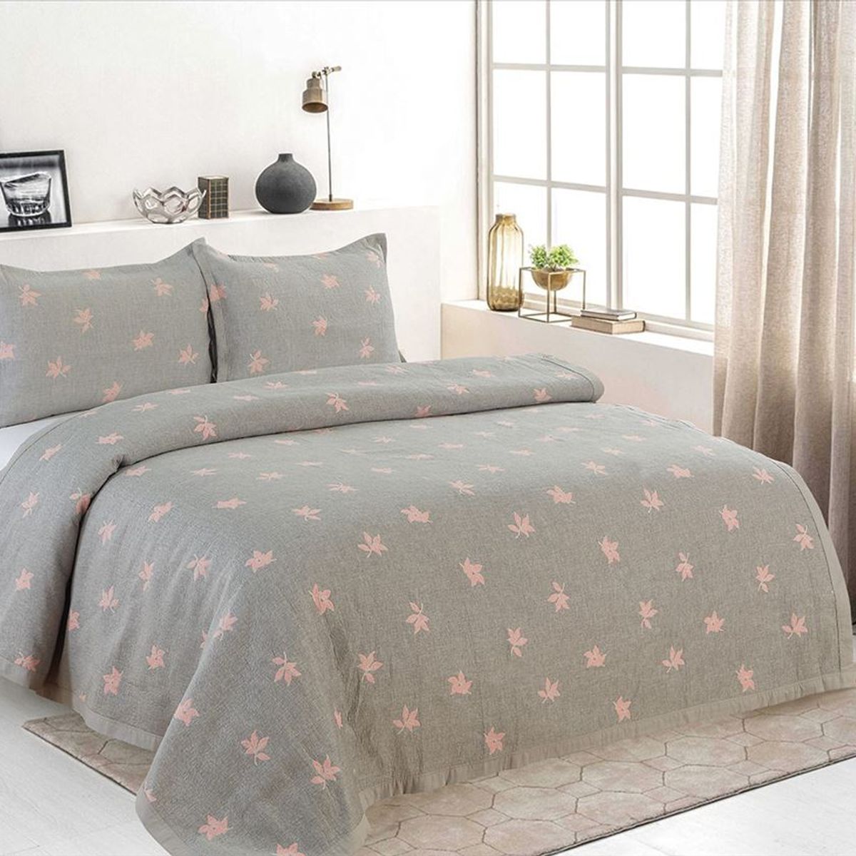 CASATEX - Cubrecama + Fundas de Almohada 2 Plazas - 100% Algodón