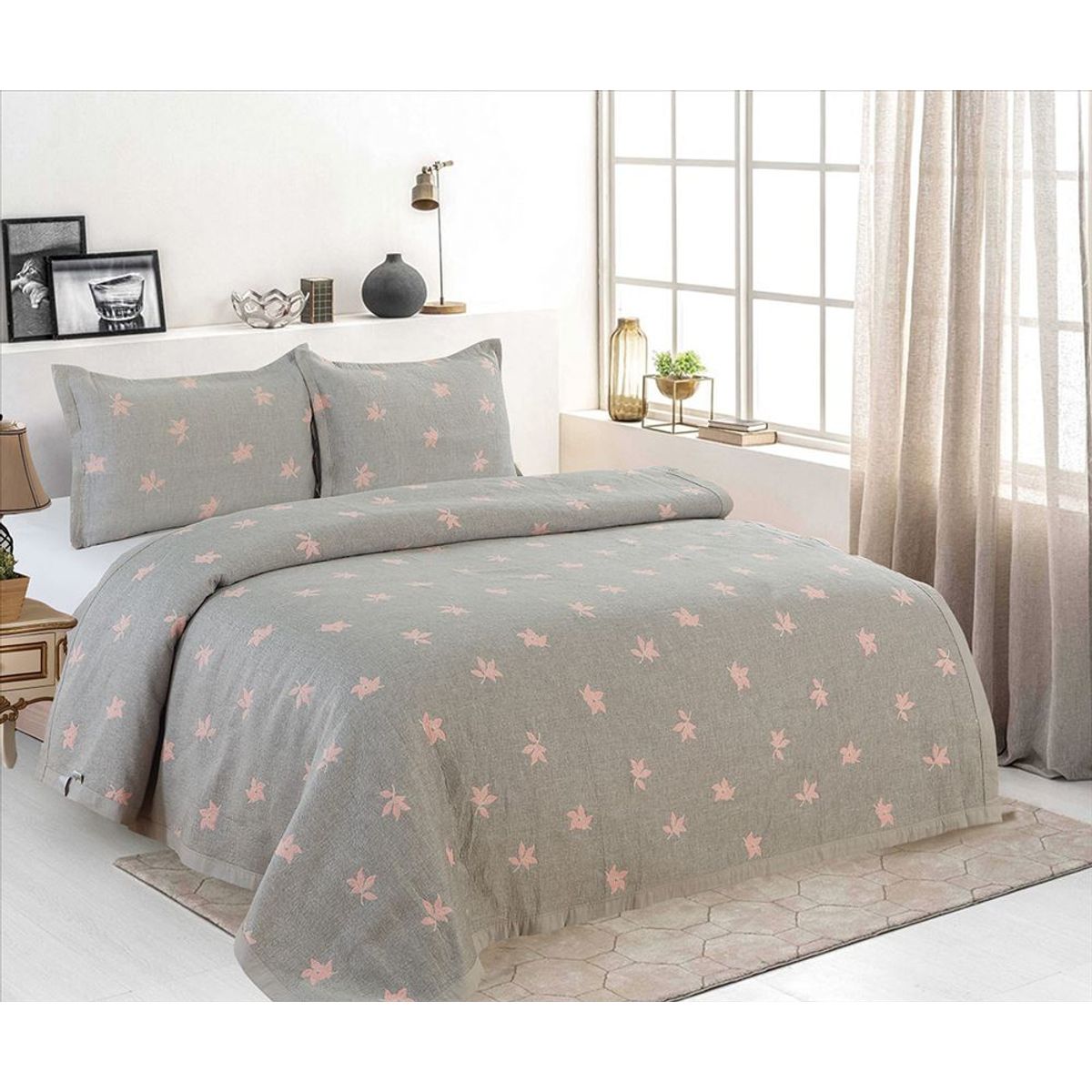 CASATEX - Cubrecama + Fundas de Almohada 2 Plazas - 100% Algodón