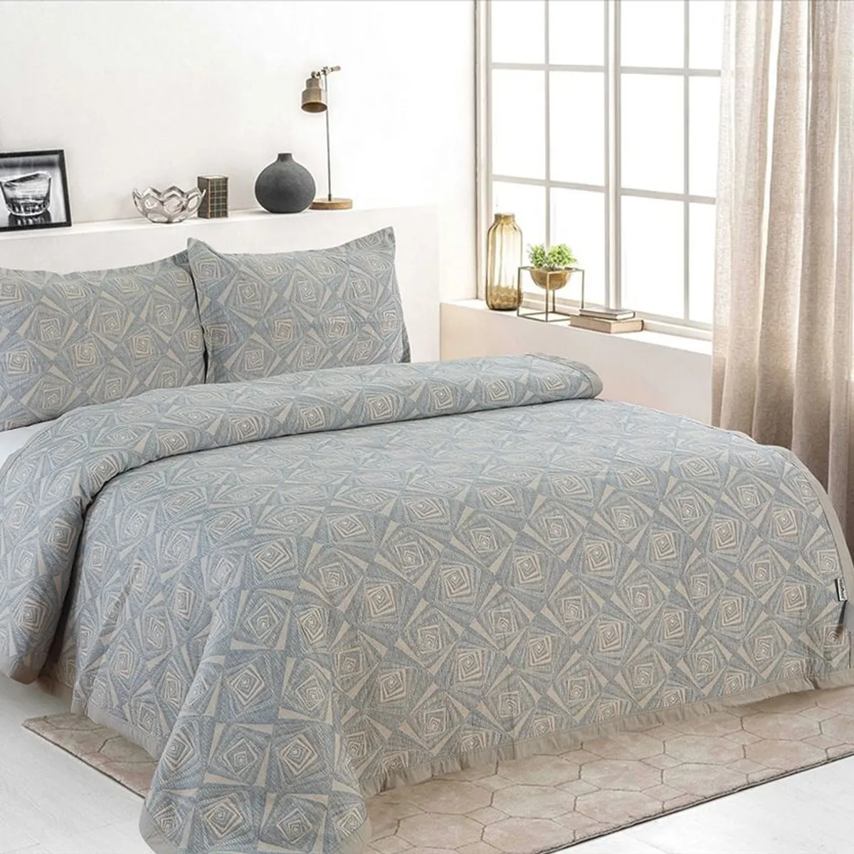 CASATEX - Cubrecama + Fundas de Almohada 2 Plazas - 100% Algodón