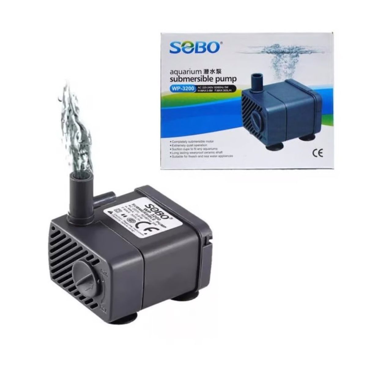 SOBO - Bomba de Agua sumergible WP-3200 SOBO para Acuarios