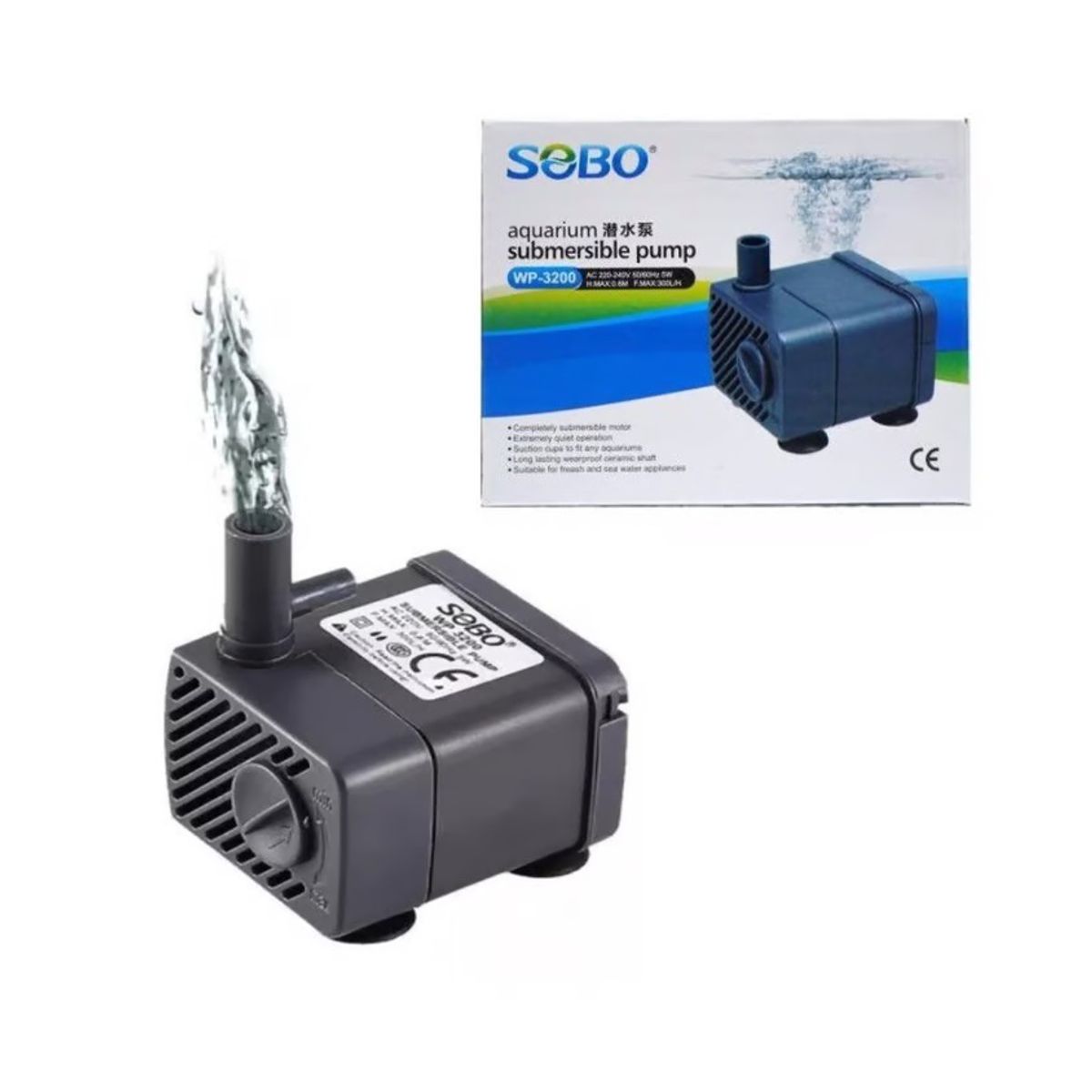 SOBO - Bomba de Agua sumergible WP-3200 SOBO para Acuarios