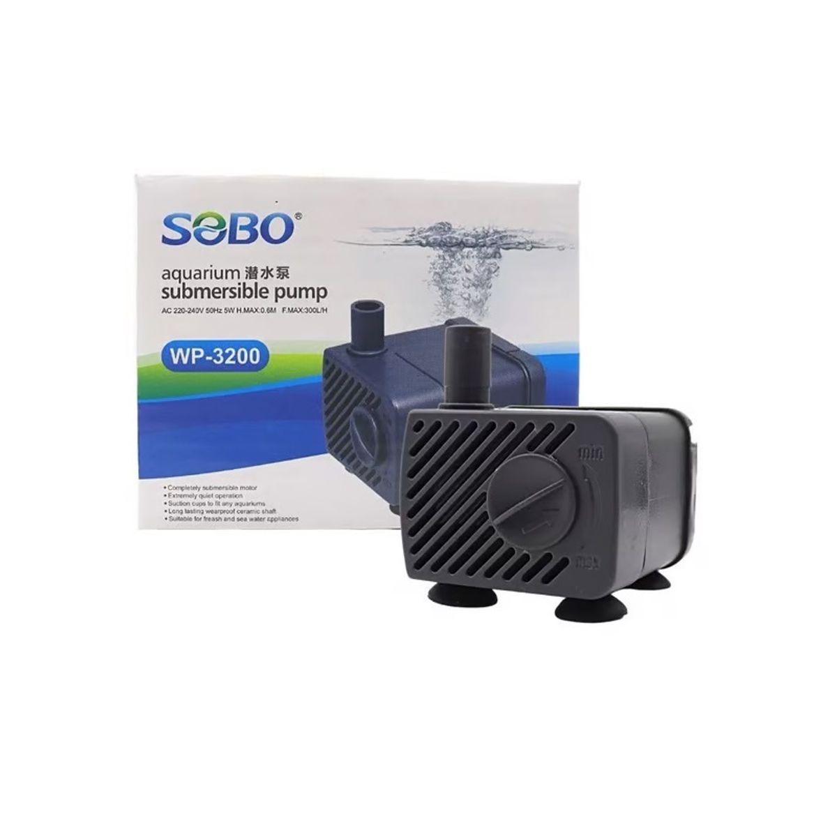 SOBO - Bomba de Agua sumergible WP-3200 SOBO para Acuarios