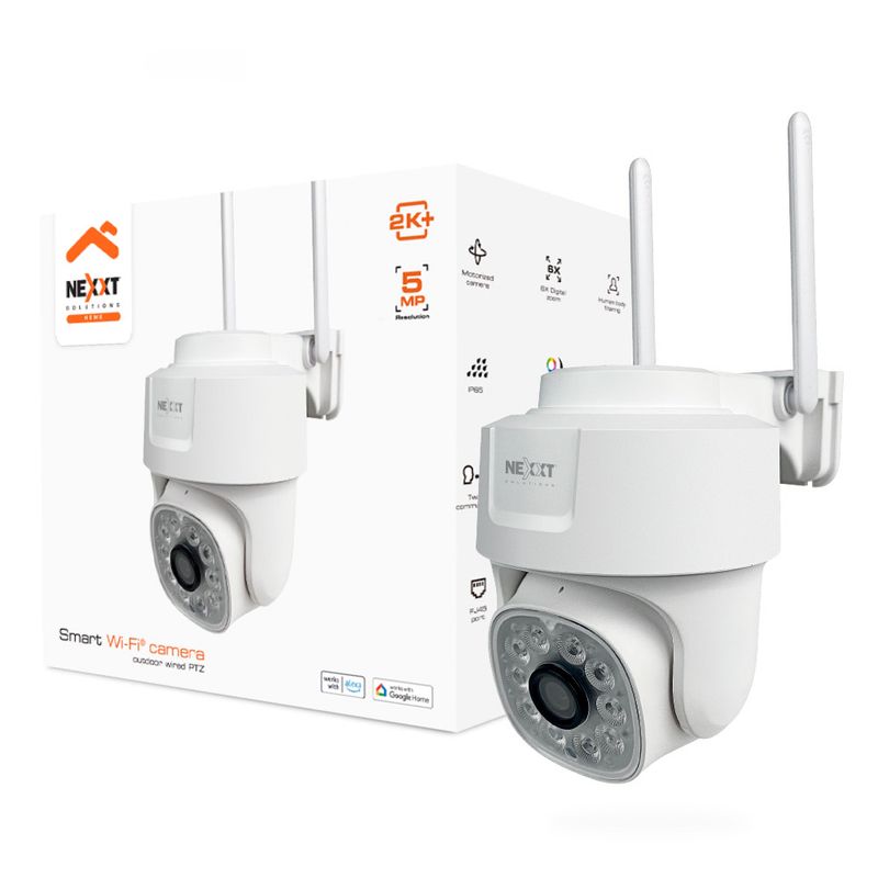 NEXXT SOLUTIONS - CÁMARA INTELIGENTE MOTORIZADA WI-FI PARA EXTERIORES 2K NEXXT NHC-OP10