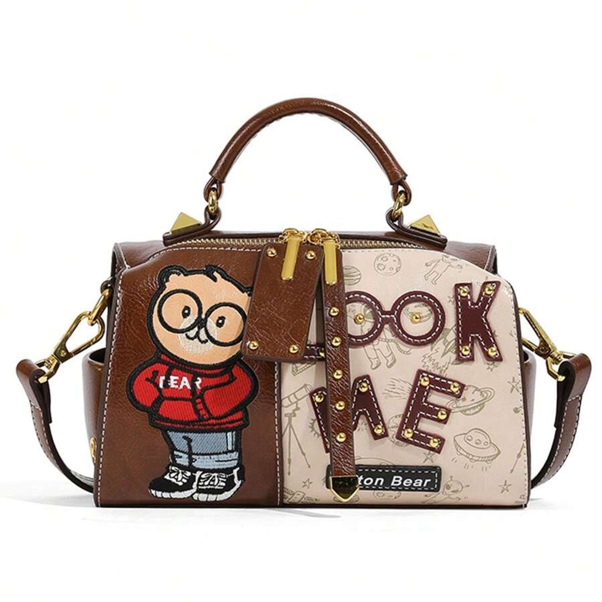 OEM - Cartera Bolso Modelo Piton Bear Premium de Dama Cuero Pu