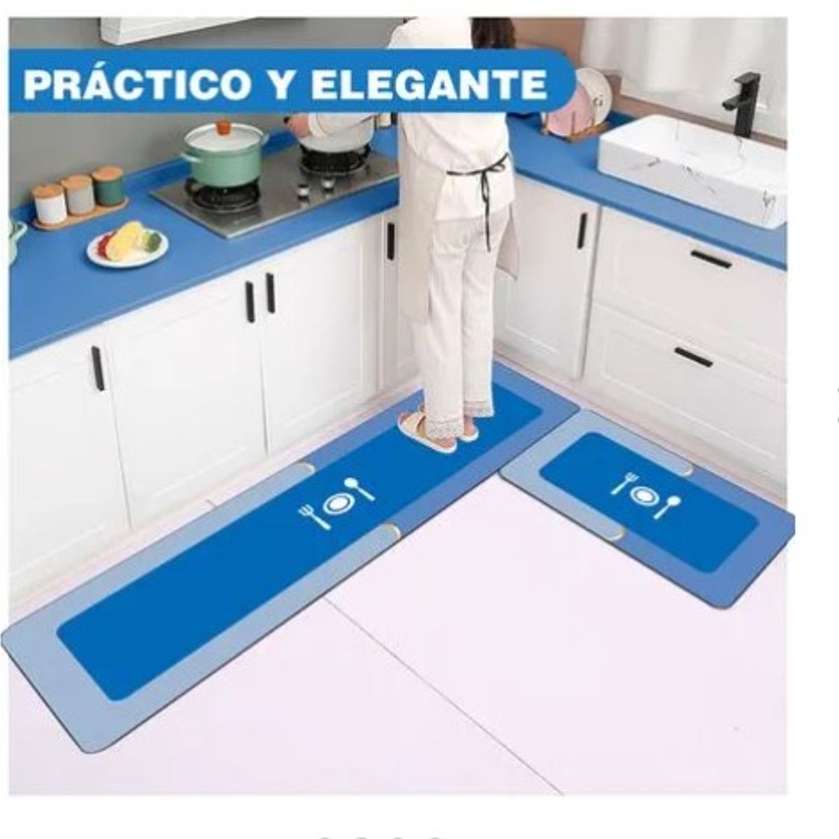 GENERICO - Alfombra  modernas doble grande Grande  antideslizante