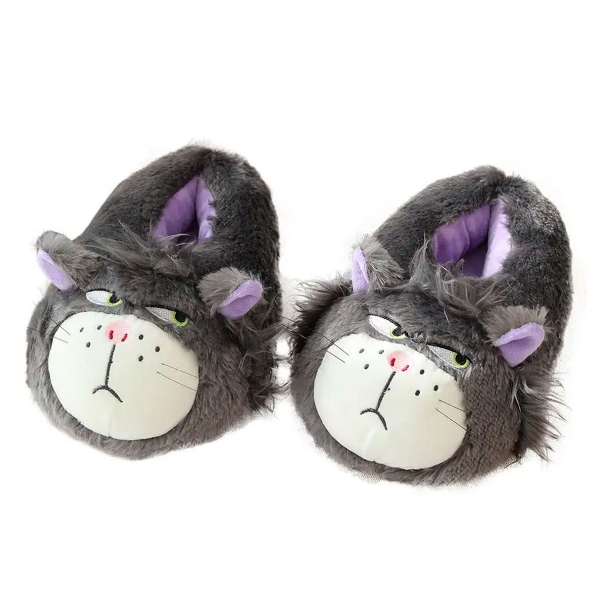GENERICO - Pantuflas Gato Lucifer - Gato Kawaii Enfadado Cenicienta