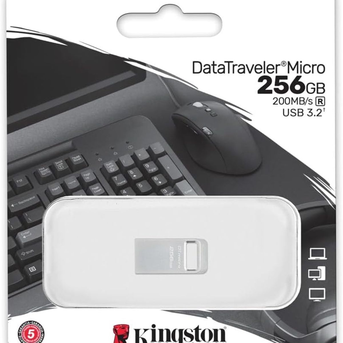 KINGSTON - MEMORIA USB KINGSTON DE 256GB DTMC3 DE METAL
